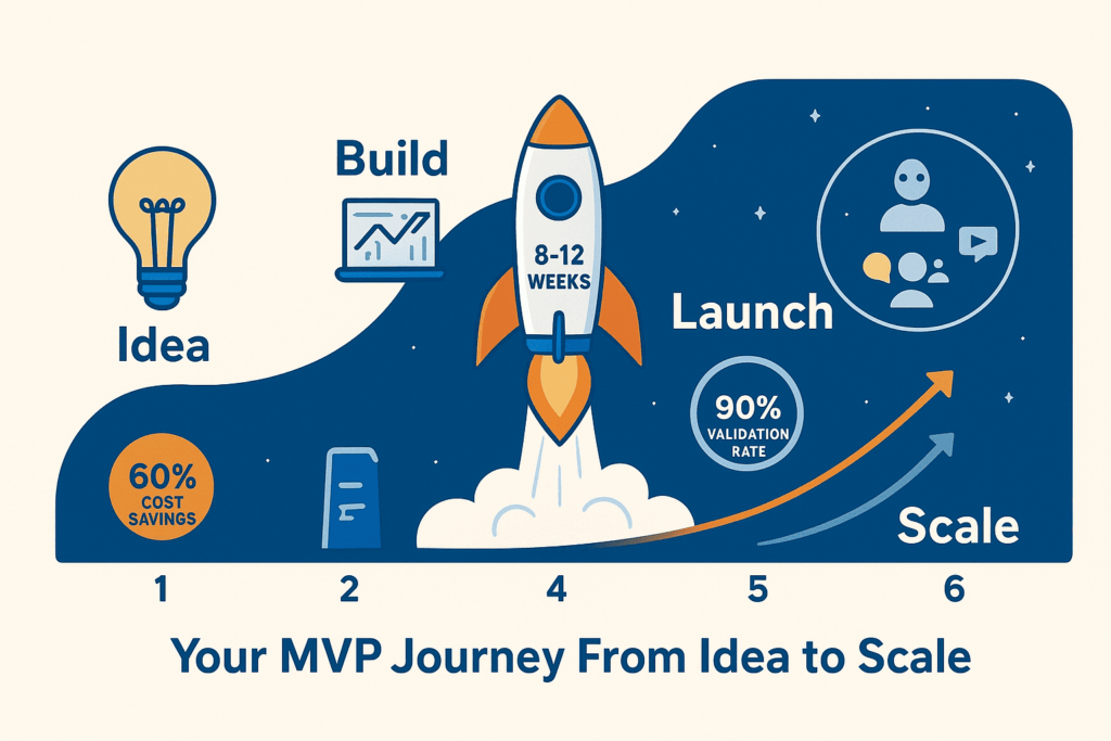 MVP development services process infographic