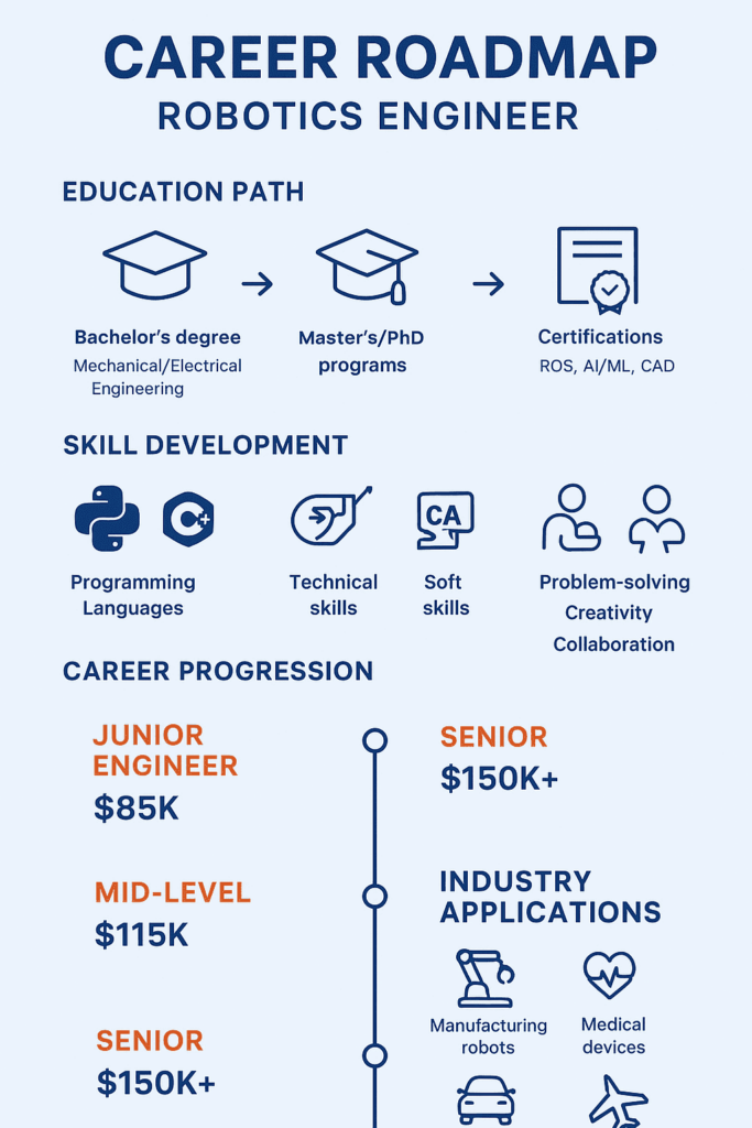 comprehensive career roadmap visualization for robotics engineers