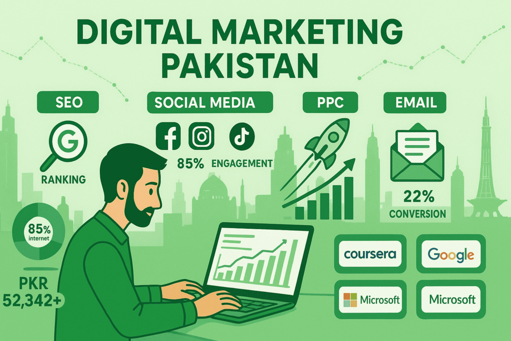 digital marketing landscape visualization for Pakistan
