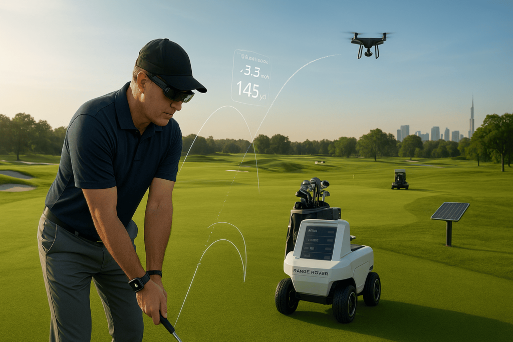 showing new golf technology evolution