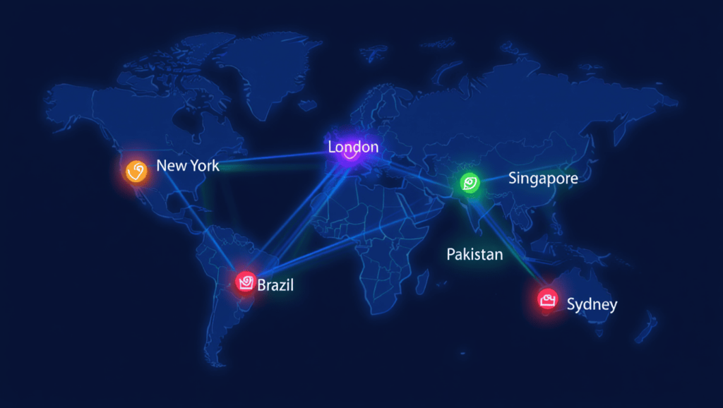 Workflow diagram illustrating best practices for scheduling and communication across different time zones