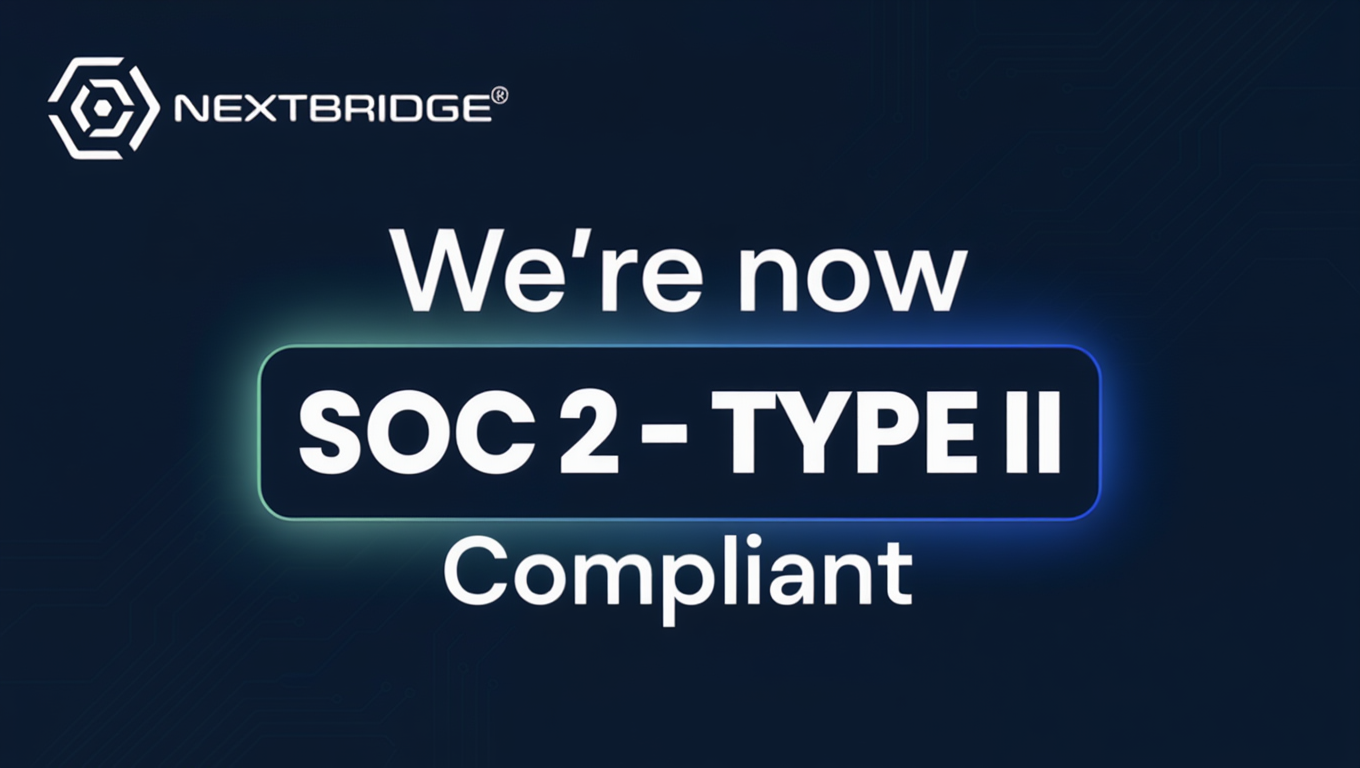 Nextbridge SOC 2 Type II certification announcement